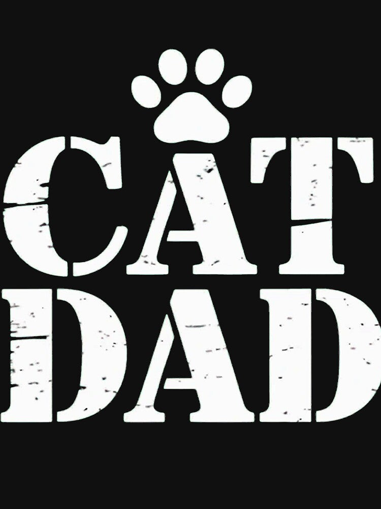 Cat Dad with Paw Print Perfect for Cat Lovers by ArnethiaHoward