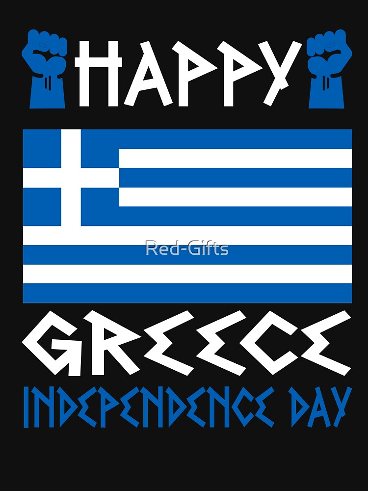Happy Greek Independence Day Greek flag by Red-Gifts
