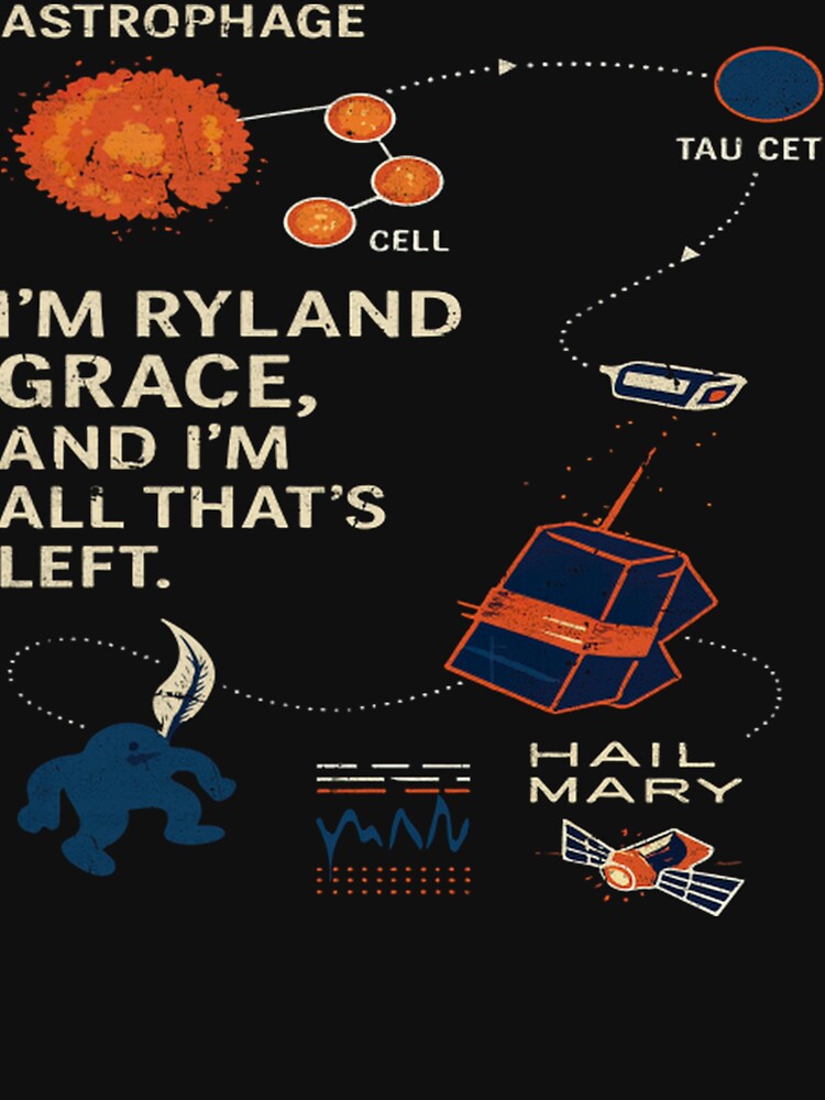 Astrophage Tau Ceti Mission Shirt, Project Hail Mary Science Diagram Sci-Fi Tee by LBERRA