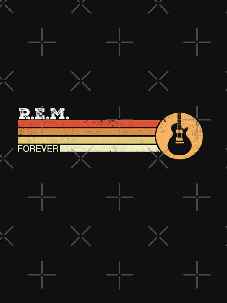 R.E.M. Rock Band Retro Sunset Style For Alternative Music Fans Gift For Indie Rock Lovers by dmyakar