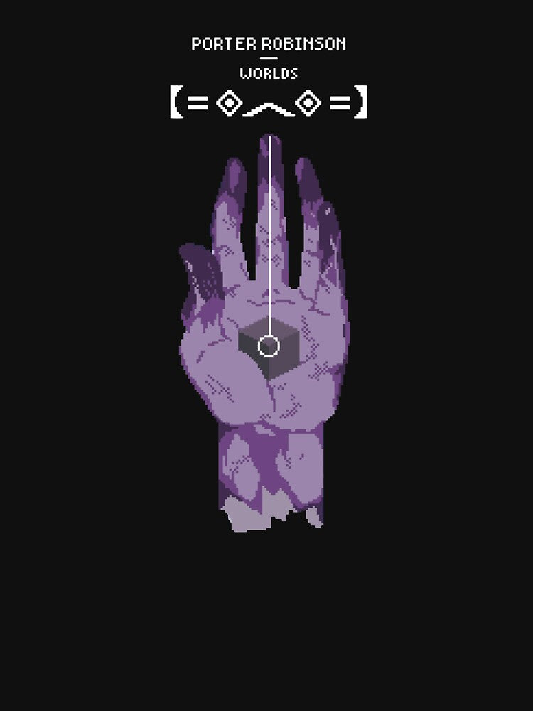Porter Robinson Worlds Pixel Art Hand by ftamwb