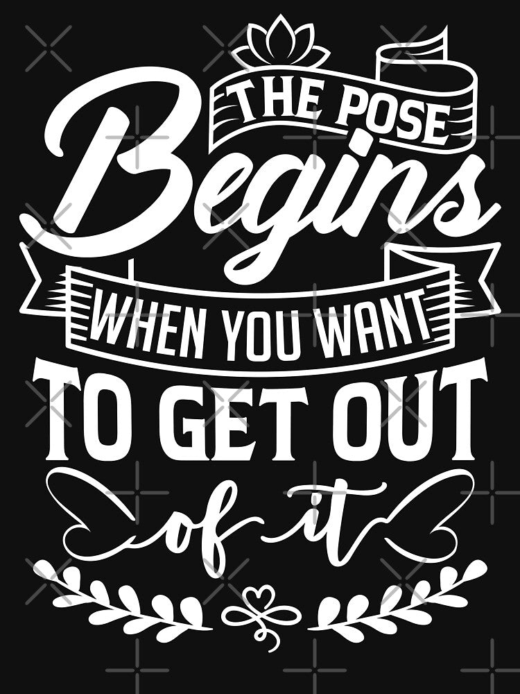 The pose begins when you want to get out of it. by Beefytee