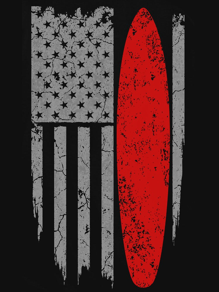 Surfing American Flag by GeniusDesignArt