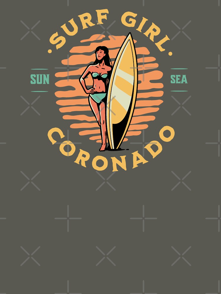 Beach Surfer Girl Coronado California Surfing by CattlettArt