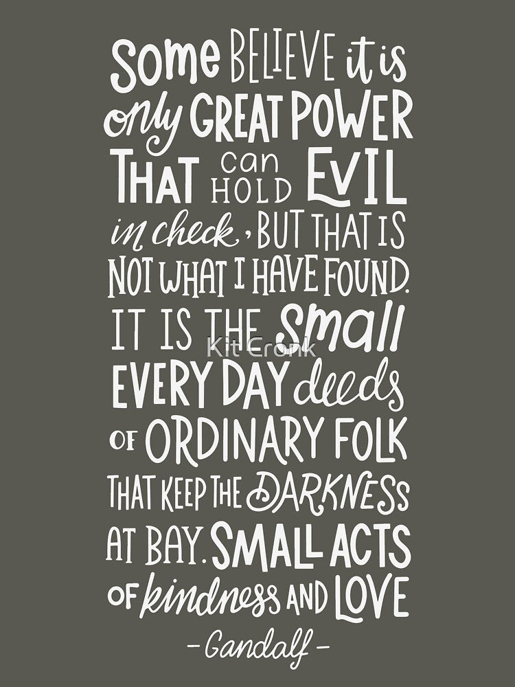 Ordinary Folk Quote Grey by Kit Cronk