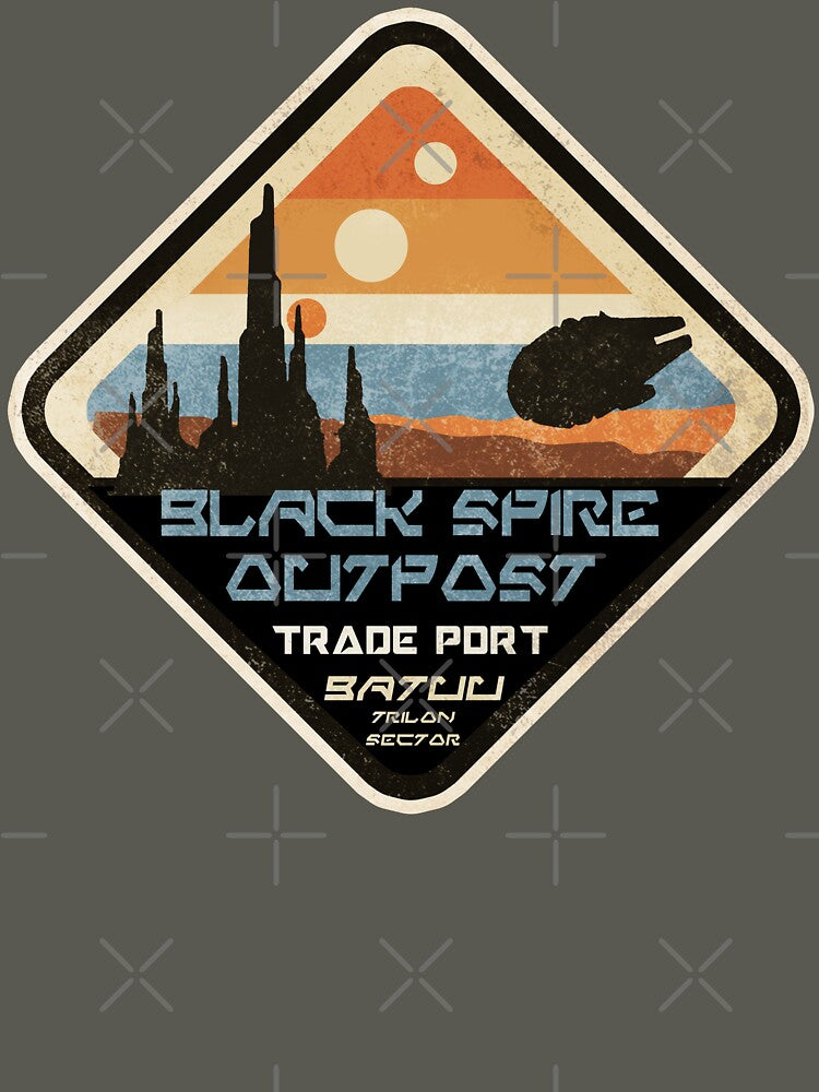 Black spire outpost - Vintage Trade Port Badge by TheStompMonkey