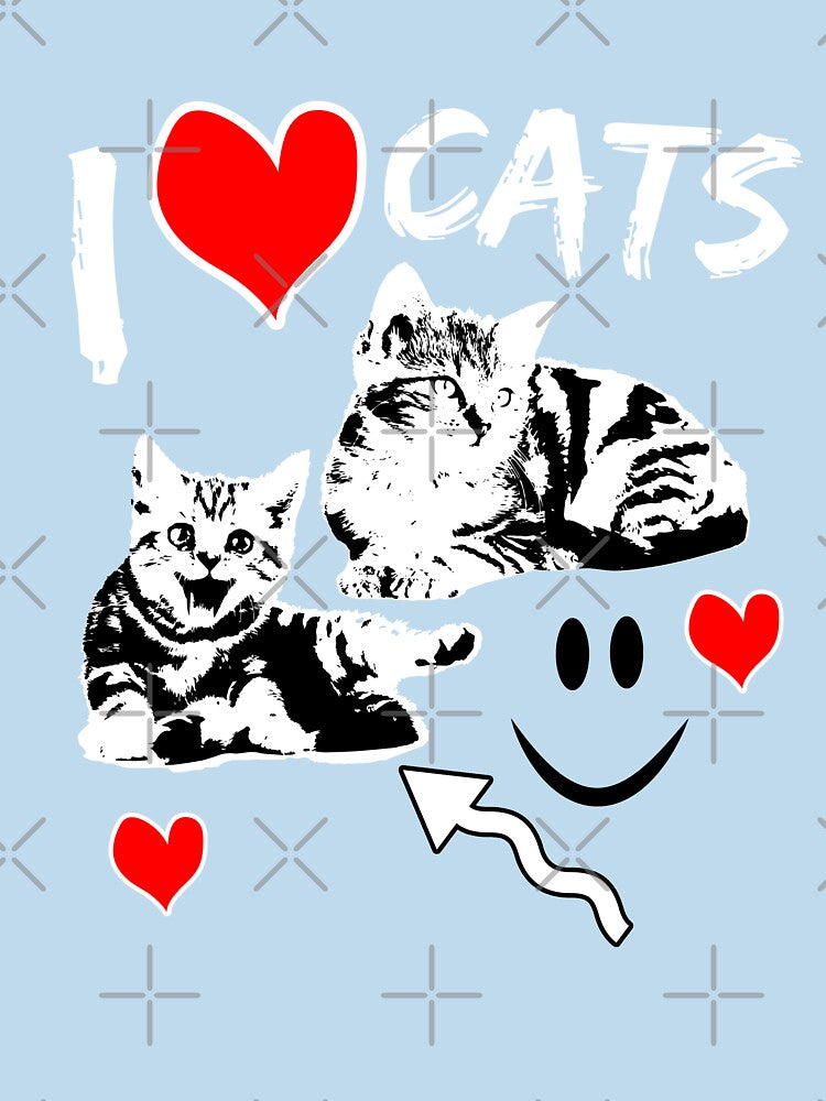 I Love Cats T shirt by Mill8ion