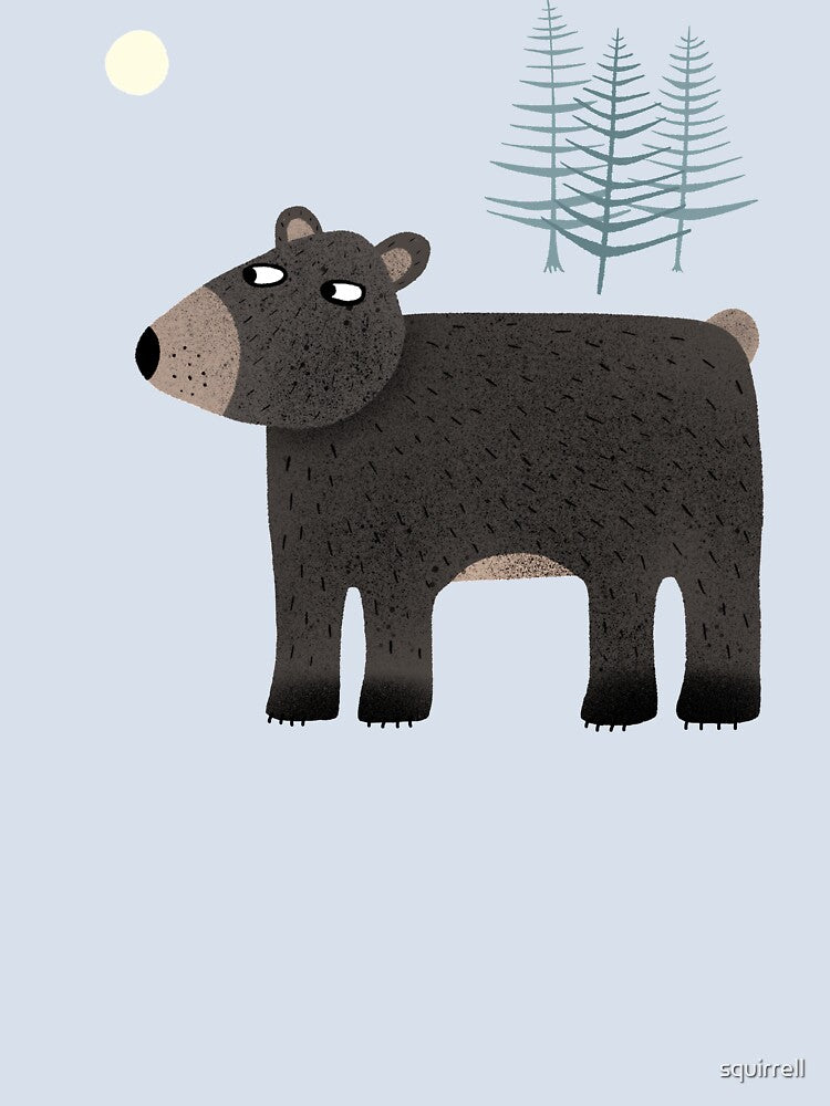The Bear, the Trees and the Moon by squirrell