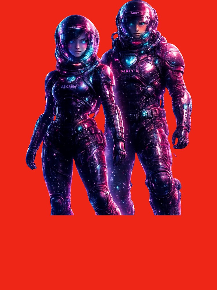 Neon Astronaut Crew. by Nika Art Studio