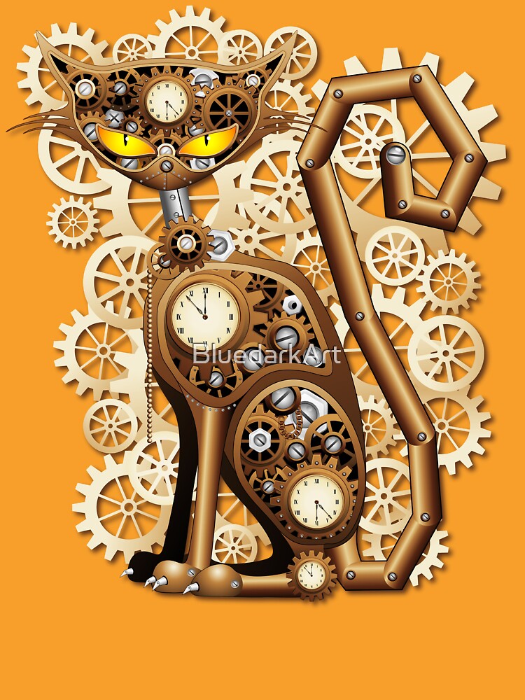 Cat Steampunk Vintage Retro Style Machine by BluedarkArt