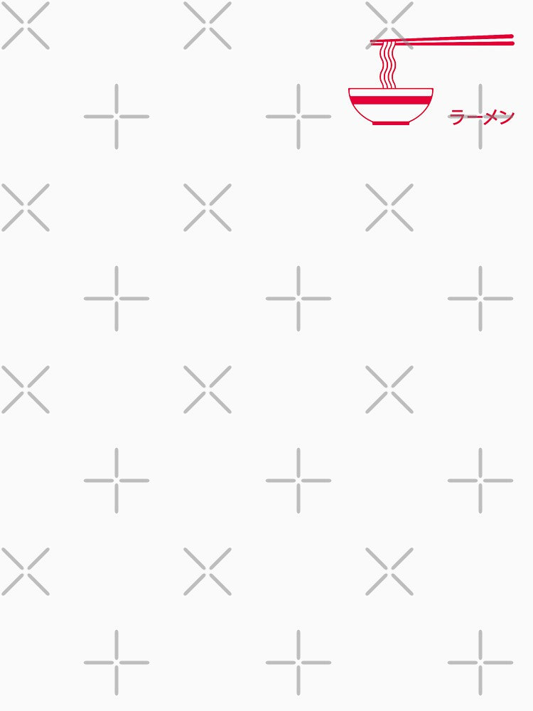 Ramen Noodles Minimalist Design Red by Design Therapy