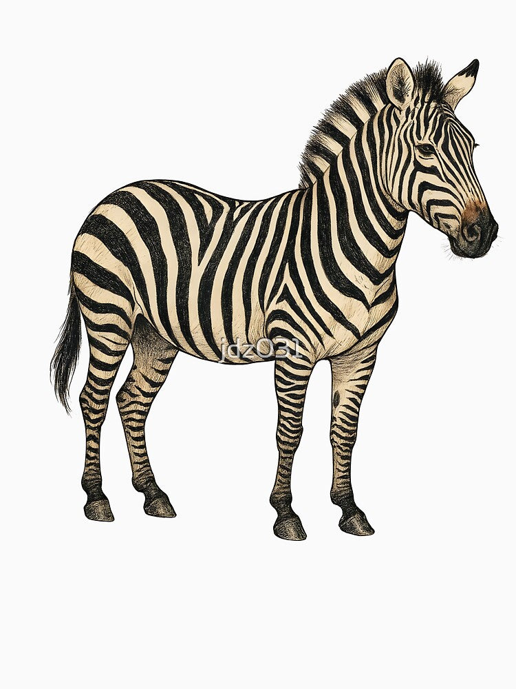 Striped Zebra Illustration by jodz24