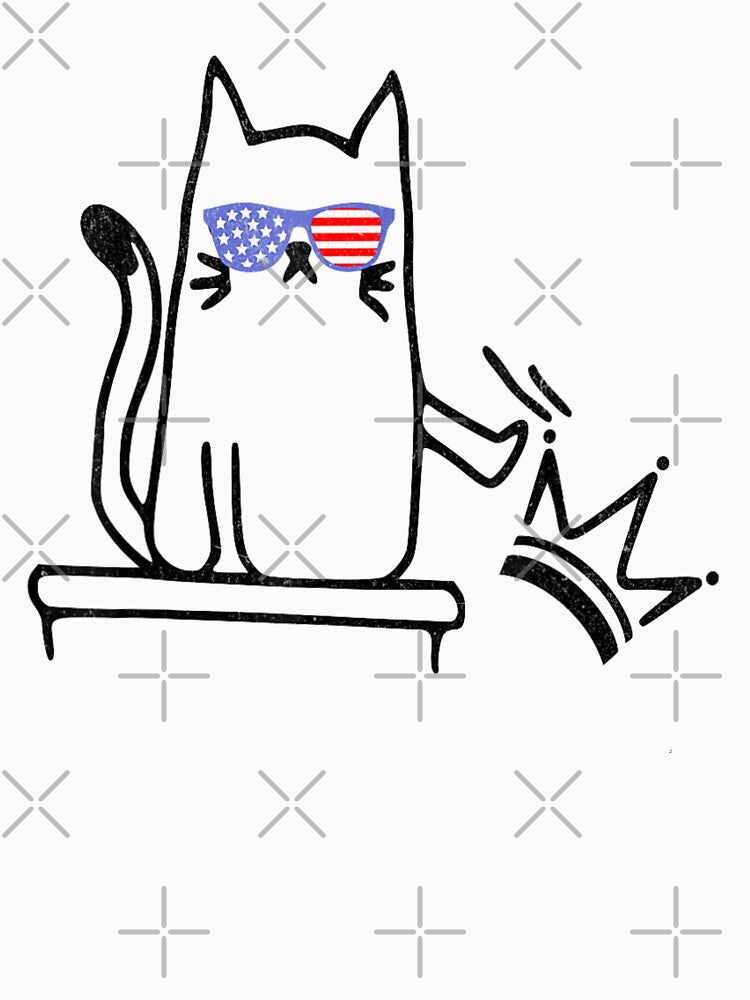 Cat No Kings in America Funny Political Cat Lady by ivotee