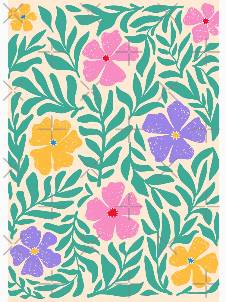 retro floral flower background shirts by anandsiva2703