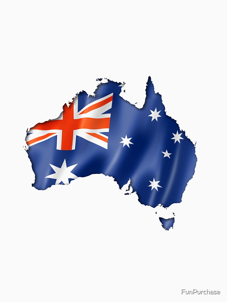 Minimal Australia Flag Patriotic Aesthetic Design by FunPurchase