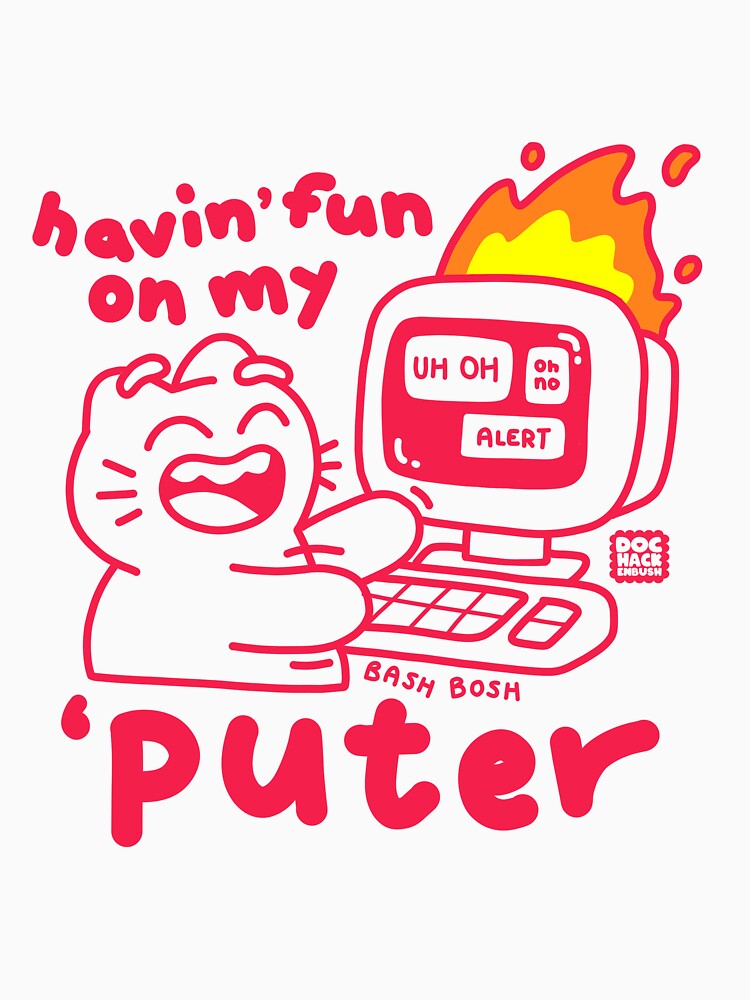 Having Fun on my Puter (light) by DocHackenbush