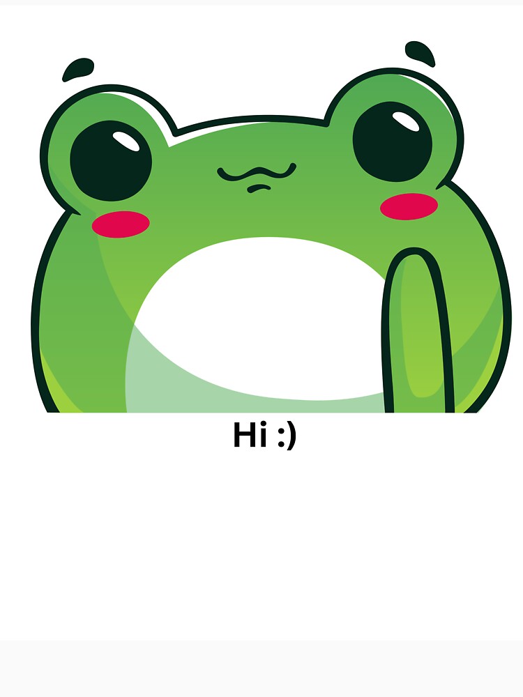 Cute Frog Peeking Kawaii Funny Frog Sticker by CozyMomDesigns