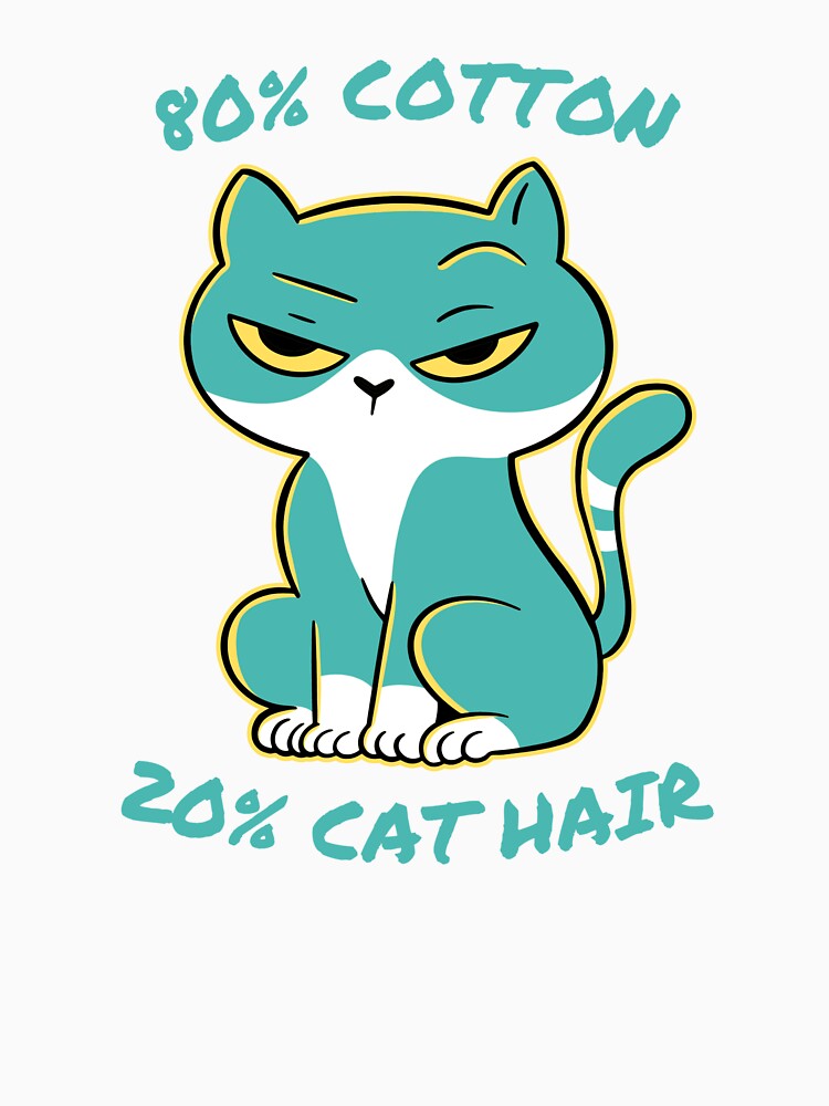 80% Cotton 20% Cat Hair Cat Design, Cat Lover Shirts, Pet Lover Shirt, Cat Owner Shirt, Cool Cat Shirts, Funny Cat Mom Design, Funny Cat Dad Design by lach3