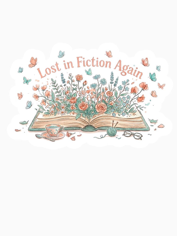 Lost in Fiction Again – Cozy BookTok Reader Cottagecore Book Lover Design by SirensSageStone