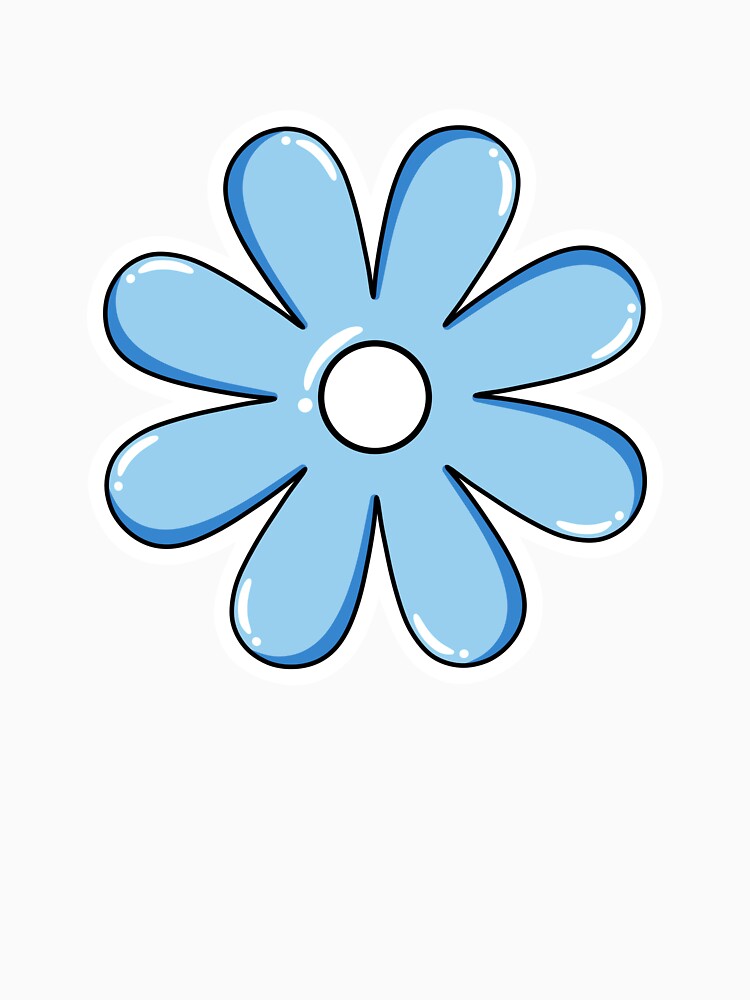 Cute Blue Flower Sticker – Kawaii Daisy Aesthetic by Papiertriangle