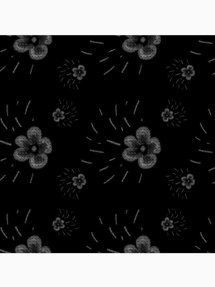 Flower flora stroke minimal sketch black pattern by Yana Mustafina | Boho Soulful Designs