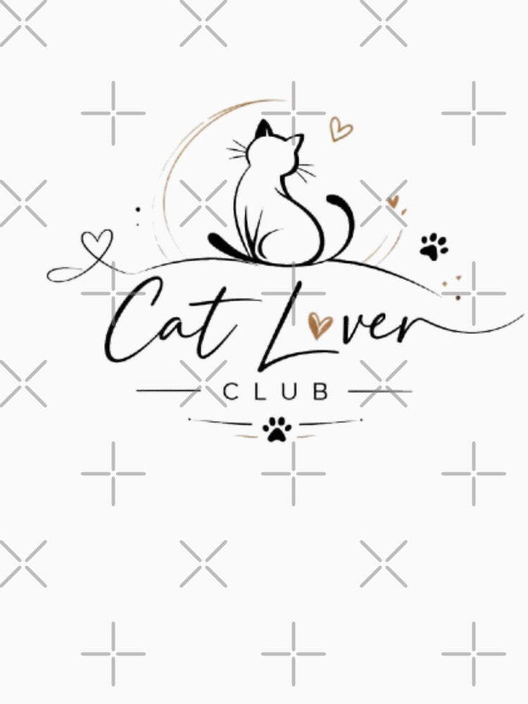 Minimal Cute Cat Lover Club Aesthetic Cat Design by Sanika arts