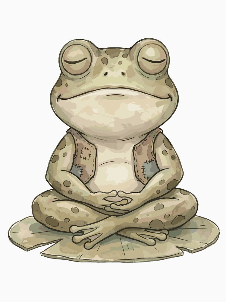 Cute Yoga: Lotus Pose Frog by bapupa
