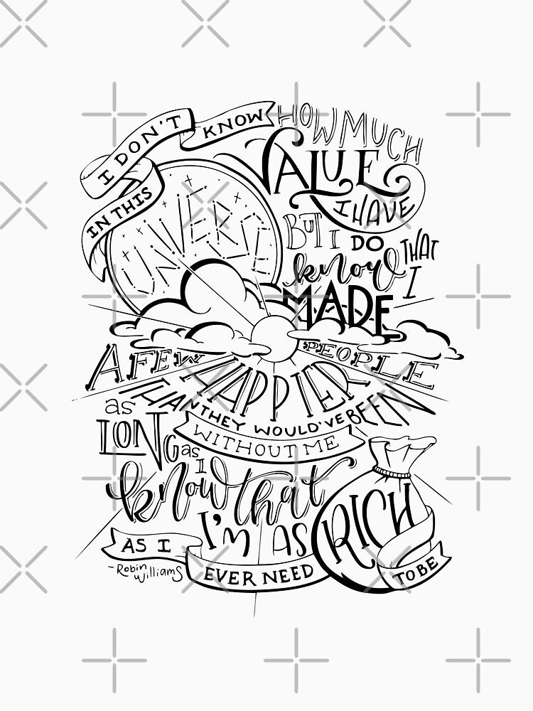 Robin Williams Quote Hand Lettered by catlashley