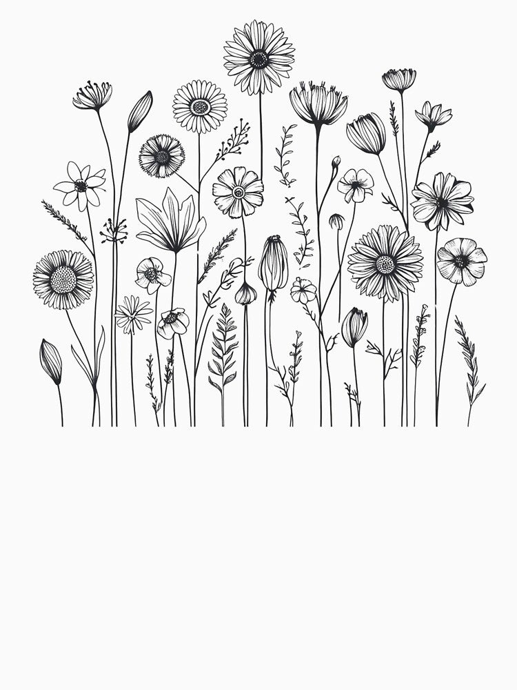 Minimalist Wildflowers by Cindy Howe