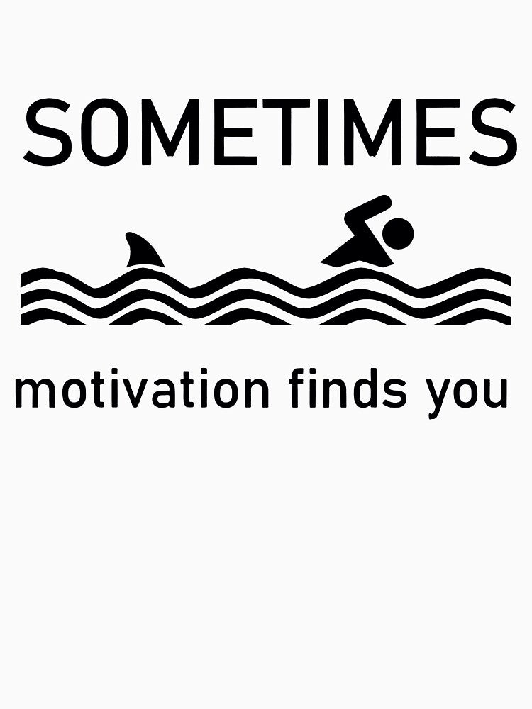 Sometimes Motivation Finds You swimming art by BeatrixKnoll