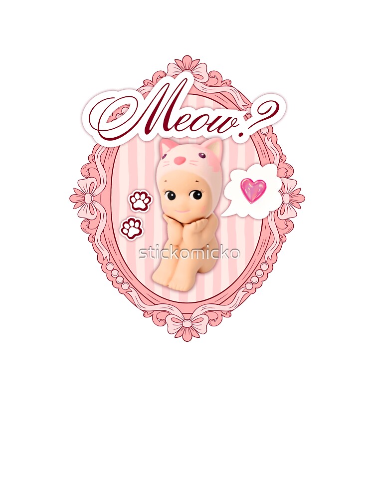 Coquette Sonny Angel Sticker, Cute Pink Bow Aesthetic, Kawaii Doll Sticker, Girly Coquette Art, Cute Baby Doll Aesthetic by stickomicko