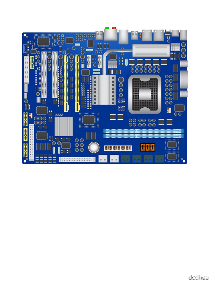 Classic Computer Mainboard Geek Art by dcohea