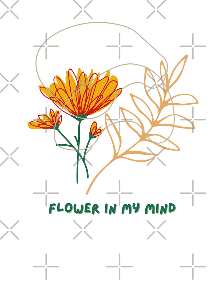 FLOWER THEME, FLOWER GRAPHIC,FLOWER YELLOW,MINIMAL FLOWER by zenergy GRAPH