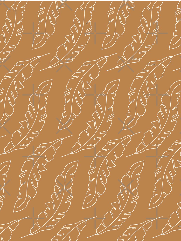 Minimalist Floral Leaf Pattern Earth Toned by SoloTravelerSt