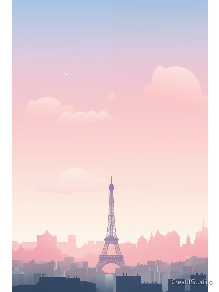 Paris minimalist skyline by CreatifStudios