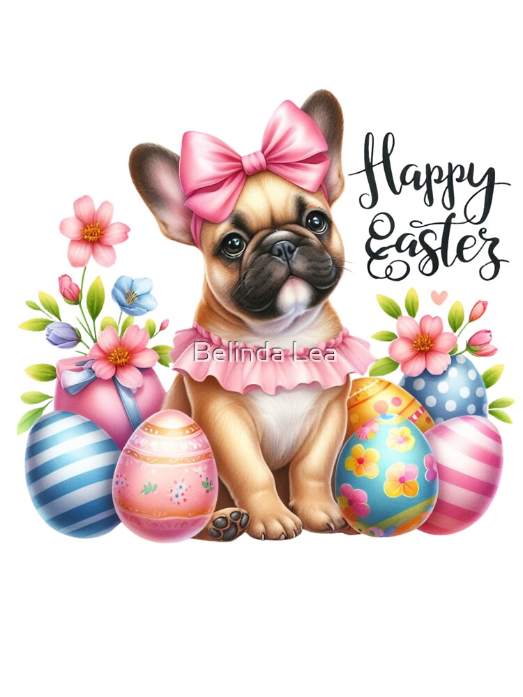 Happy Easter [French Bulldog] by Rainey Grey + Co
