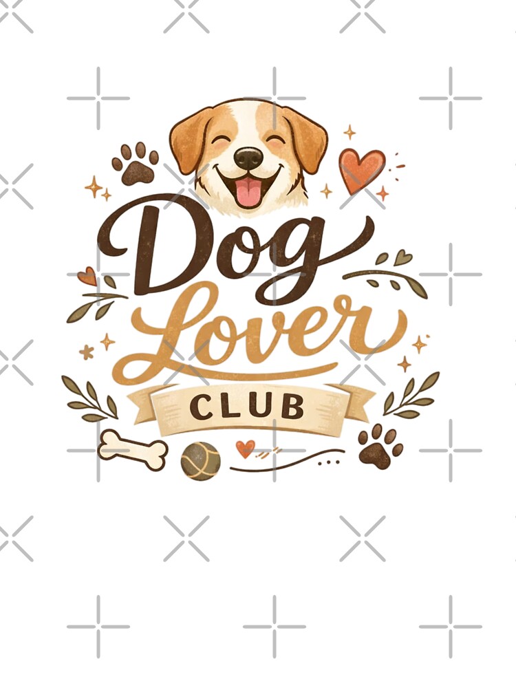 Dog Lover Club Cute Aesthetic Dog Design | Funny Dog Lover Gift | Paw Print Dog Illustration by Sanika arts