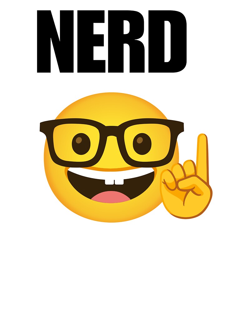 Geek Nerd Emoji Illustration by Yvettessshop