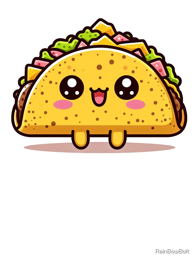 Cute Kawaii Taco – Happy Food Meme Aesthetic by Dopamine Glitch