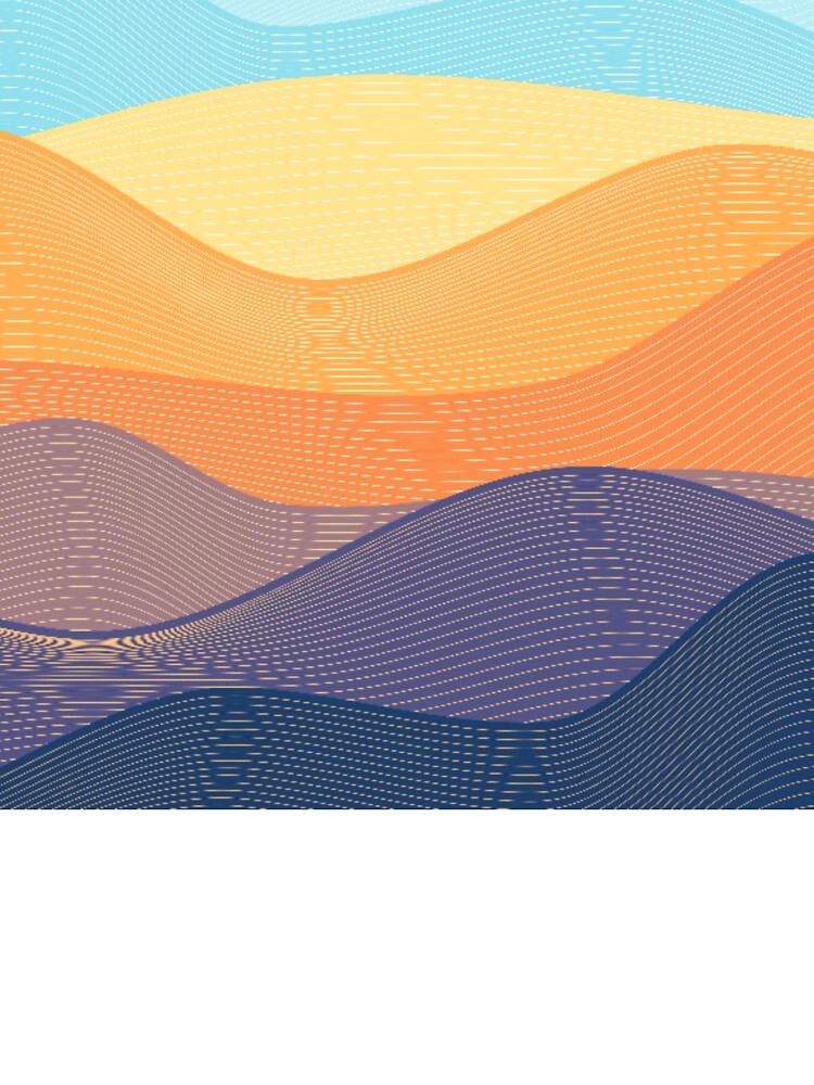 Boho Mountain Art Print Design by antevasinart