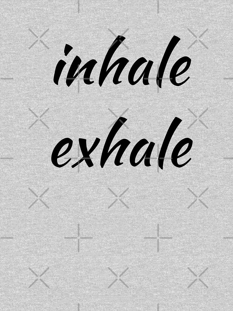 Funny Humor Exercises Shirt Gift For Women Men Inhale Exhale by Sandydesign