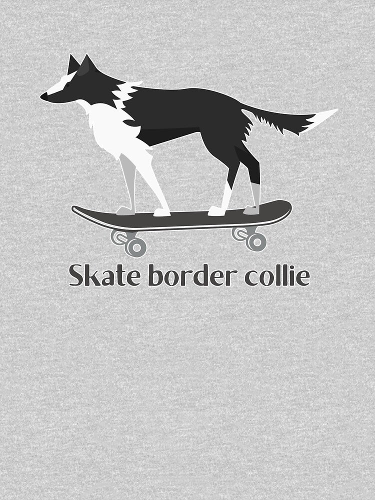 Skate Border collie pun Dog lover by LynHebb
