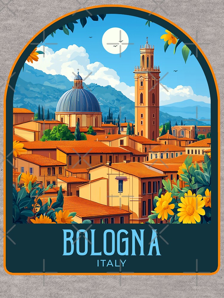 Bologna Vintage Travel Illustration by HomeLivingCo