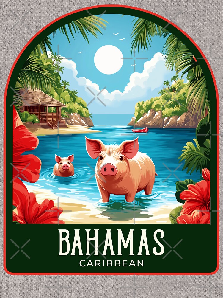Bahamas Vintage Travel Illustration by HomeLivingCo