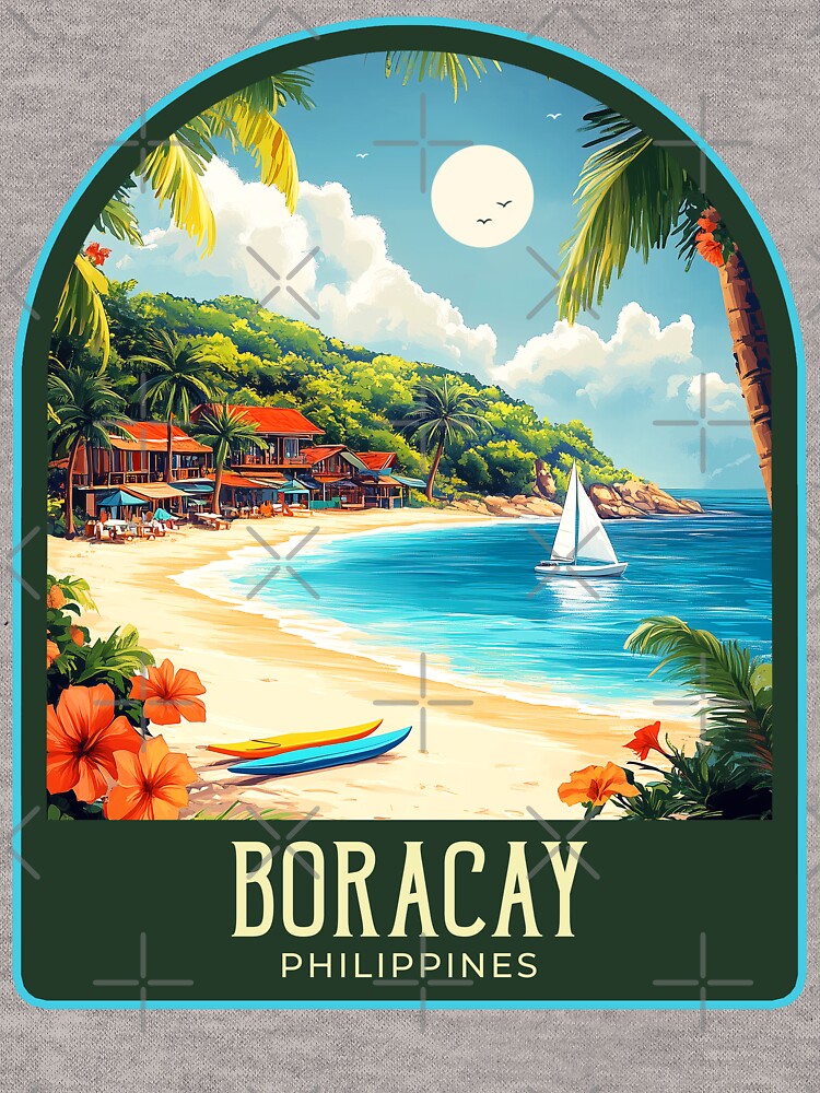 Boracay Vintage Travel Illustration by HomeLivingCo