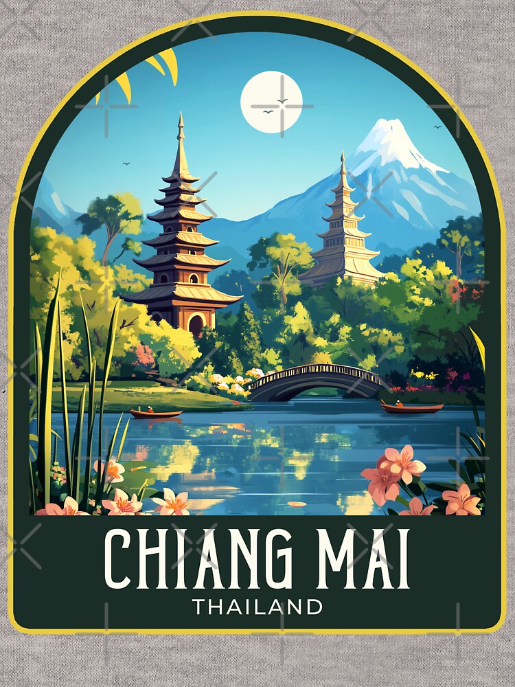 Chiang Mai Vintage Travel Illustration by HomeLivingCo