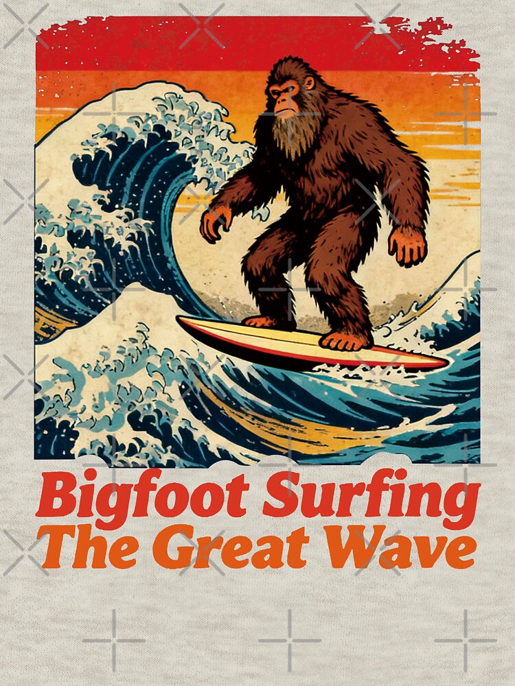 Bigfoot Surfing The Great Wave. #2 by EunsooLee