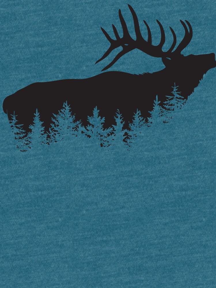 Deer and Evergreens Hunting by LemonRindDesign