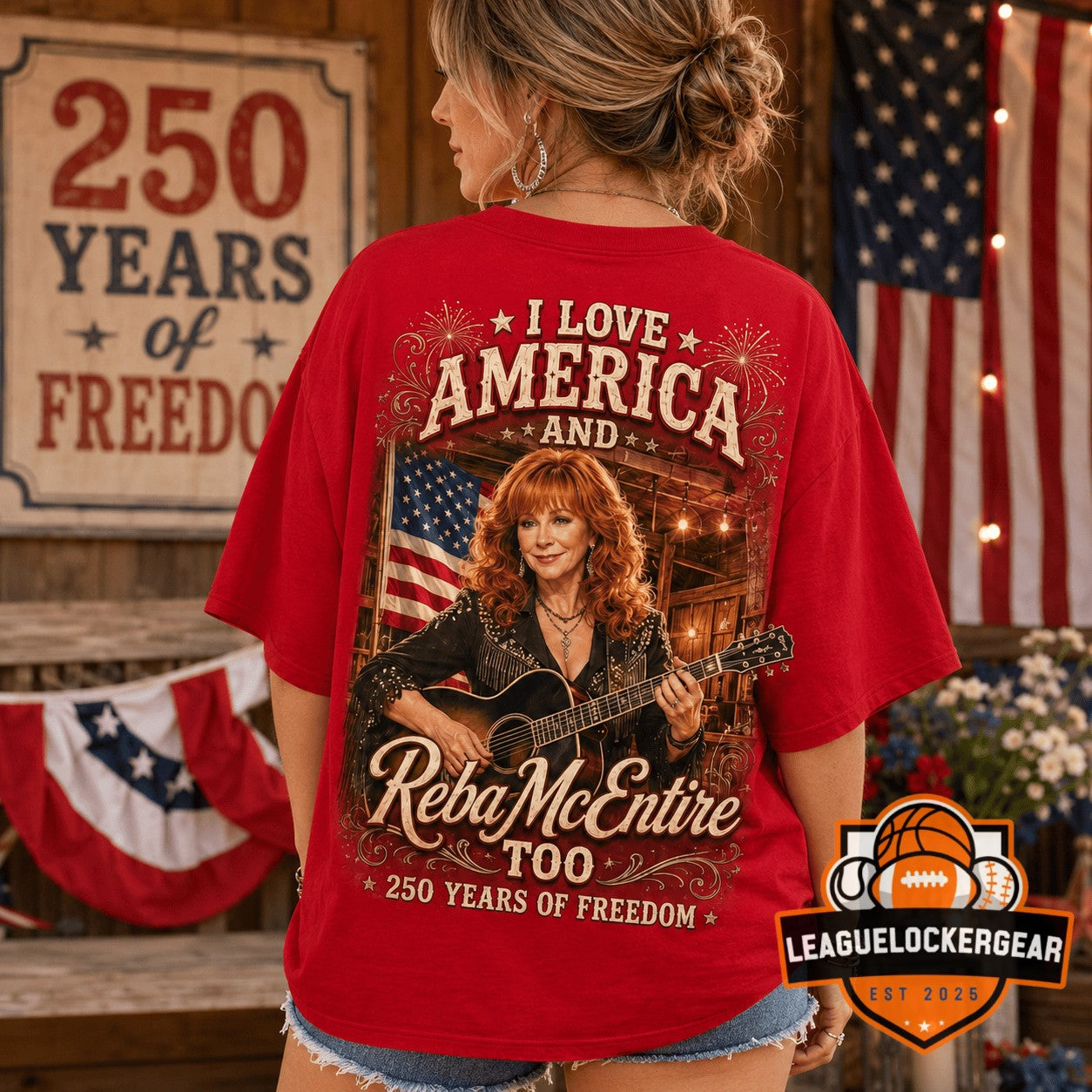 Reba McEntire America 250 Years of Freedom T-Shirt