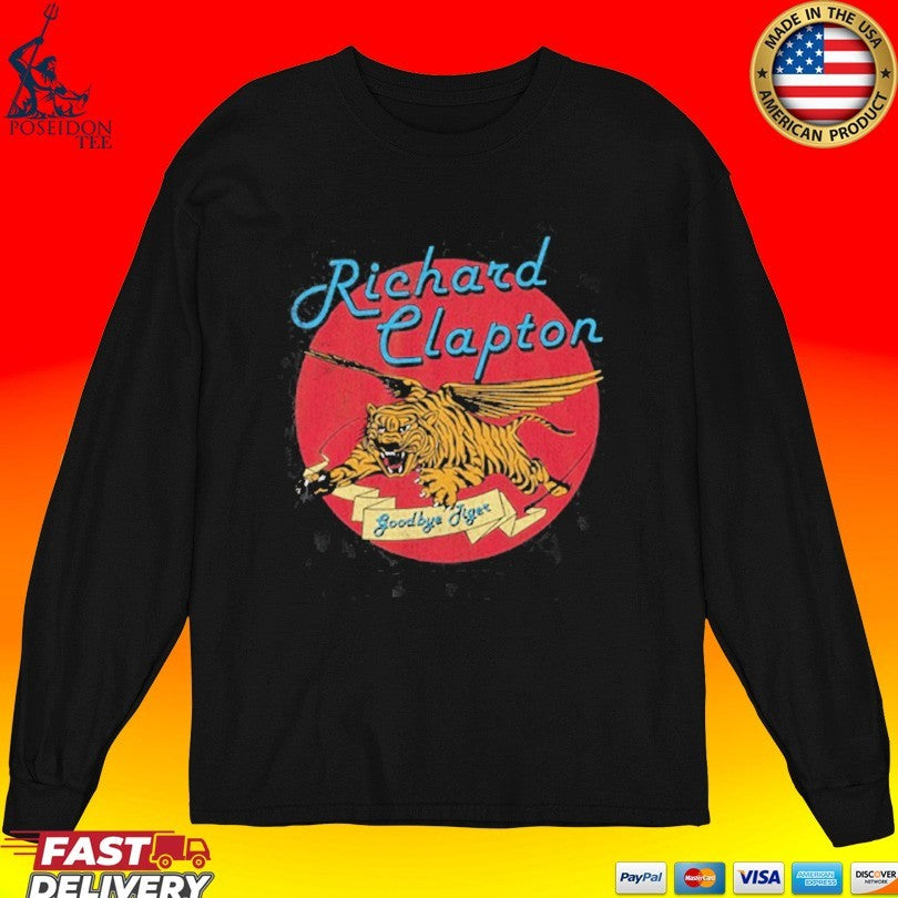 Richard Clapton Goodbye Tiger Red Circle Faded T-shirt